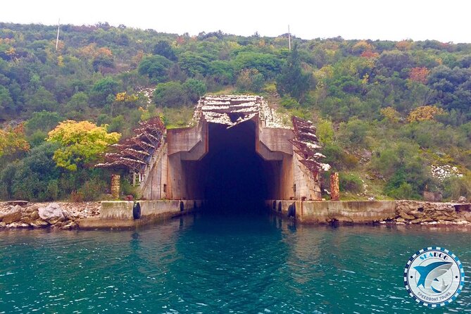 Blue cave, Mamula island, Submarine tunnels and Our lady of the Rocks (3h) - Leaving Kotor across the Bay