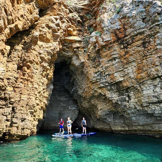 Budva: 3-Hour Paddle Board or Kayak Tour to Coastal Caves - Paddling through Pigeon Cave