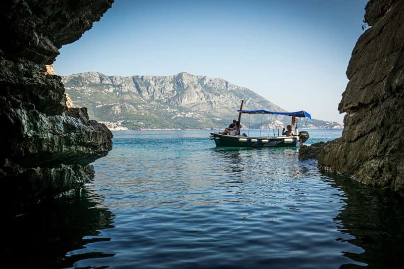 Budva: Exploring Caves & Private Boat Tour - St. Nicolas Island and its wild beaches
