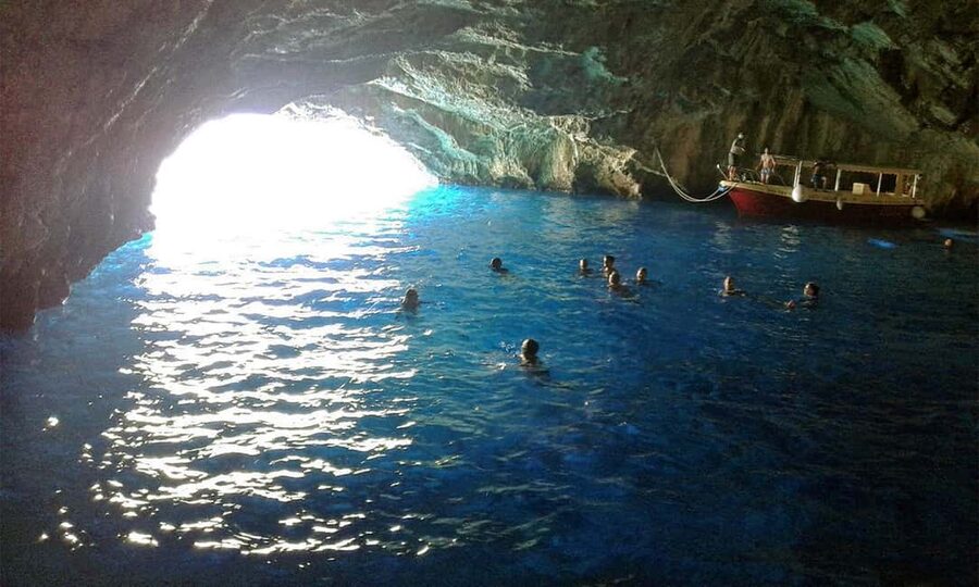 Deluxe excursion from Budva: Blue Cave tour - Swimming at Trsteno Beach