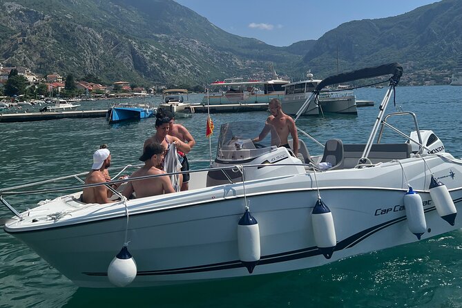 From Kotor: Boat to Blue Cave & Lady of the Rocks &Submarine Base - Timing Matters at the Kotor Meeting Point