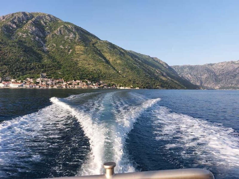 From Kotor: Boating, Kayaking, & Cycling Tour - Speedboat across the bay to Prčanj