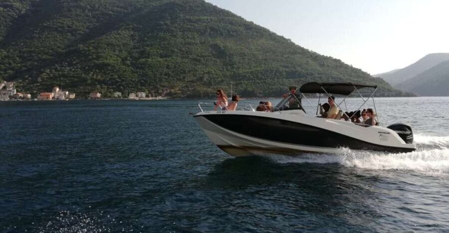 Kotor: Blue Cave, Žanjic Beach Speedboat Tour - Speeding out of Kotor Bay