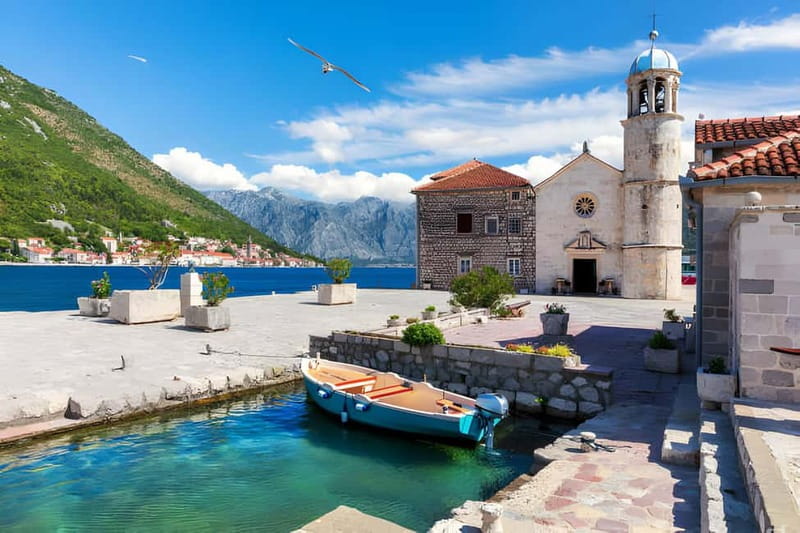 Kotor Cable Car - Perast - Lady of the Rocks Guided Tour - Perast from the roadside viewpoint