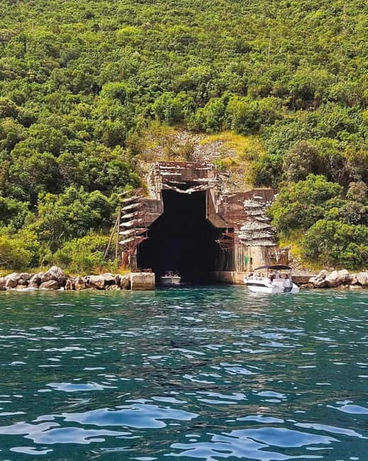 Kotor: Our Lady of the Rocks & Blue Cave with time for Lunch - Former submarine tunnels at Forte Rose