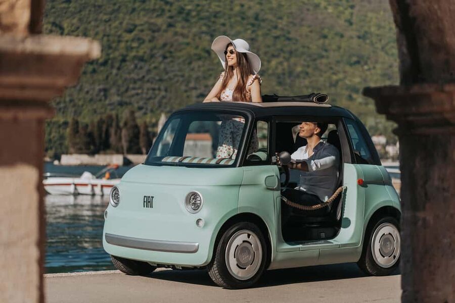 Perast: Guided Tour in a Fiat Topolino E-Car - The first 45 minutes: Kotor Bay from the road