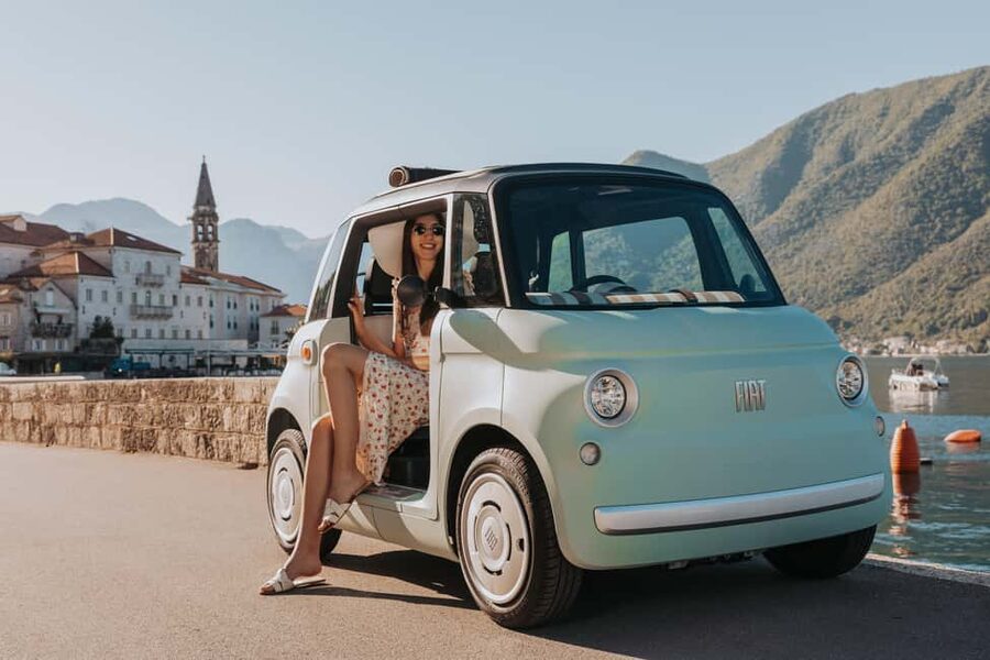Perast: Guided Tour in a Fiat Topolino E-Car - Arriving in Perast and taking a full hour