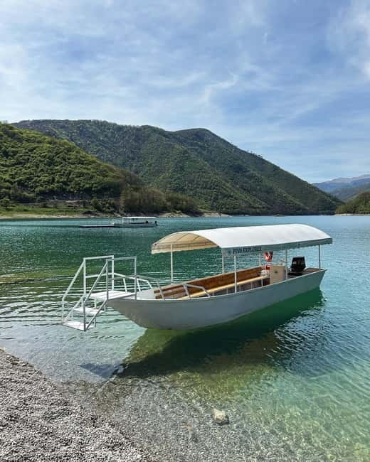 Piva Lake: Oteša Cave Cruise with Optional BBQ - Leaving Marina Plužine for the open water