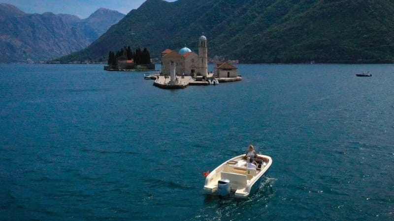 Private Speedboat Guided Kotor Bay with Food & Wine - A three-course meal on a Kotor square