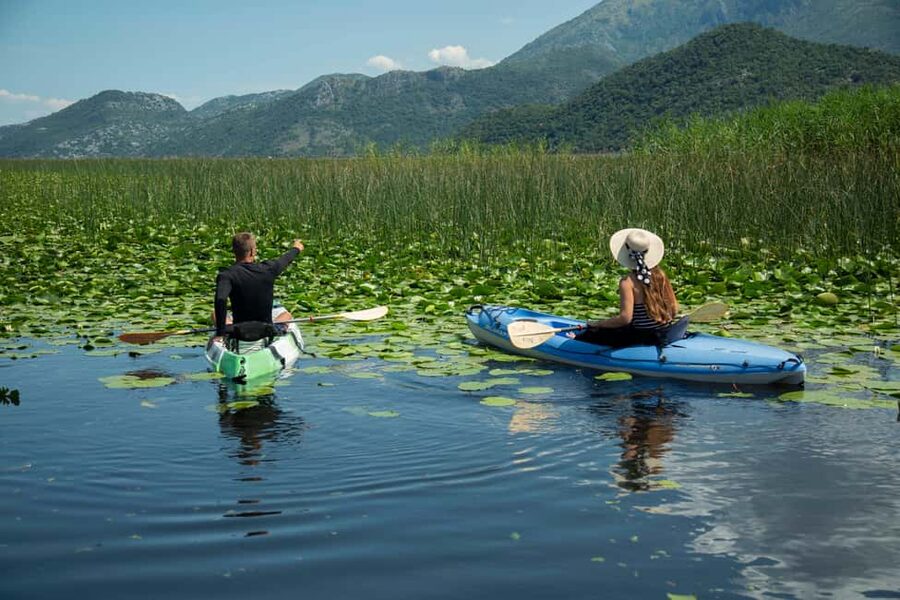 Skadar Lake: Individual Kayaking, hidden canals and swimming - Fort Lesendro and the Moraca River